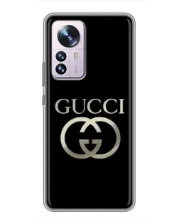 Чехол для Xiaomi 12 / 12X с картинкой «Gucci — золото на черном»