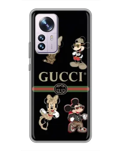 Чехол для Xiaomi 12 / 12X с картинкой «Gucci — герои Disney и монограмма» Чехол для Xiaomi 12 / 12X с картинкой «Gucci — герои Disney и монограмма»