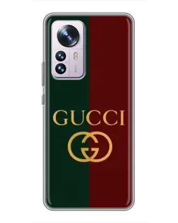 Чехол для Xiaomi 12 / 12X с картинкой «Gucci — темно-зеленый градиент»