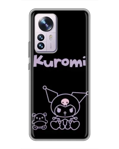 Чехол для Xiaomi 12 / 12X с картинкой «Kuromi — черный минимализм»