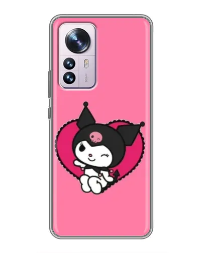 Чехол для Xiaomi 12 / 12X с картинкой «Kuromi — любовь в сердце»