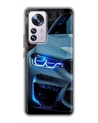 Чехол для Xiaomi 12 / 12X с картинкой «Взгляд BMW с синими фарами» Чехол для Xiaomi 12 / 12X с картинкой «Взгляд BMW с синими фарами»