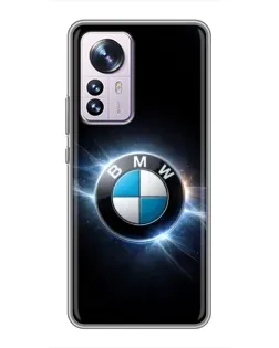 Чехол для Xiaomi 12 / 12X с картинкой «BMW — неоновое сияние»