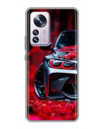 Чехол для Xiaomi 12 / 12X с картинкой «Спортивная BMW и цветы» Чехол для Xiaomi 12 / 12X с картинкой «Спортивная BMW и цветы»