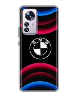 Чехол для Xiaomi 12 / 12X с картинкой «Логотип BMW и неоновые дуги» Чехол для Xiaomi 12 / 12X с картинкой «Логотип BMW и неоновые дуги»