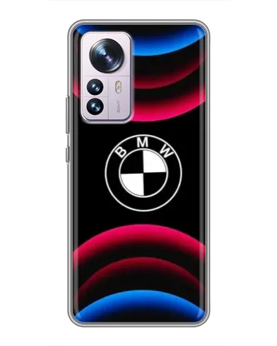 Чехол для Xiaomi 12 / 12X с картинкой «Логотип BMW и неоновые дуги» Чехол для Xiaomi 12 / 12X с картинкой «Логотип BMW и неоновые дуги»