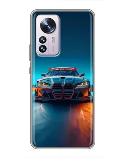 Чехол для Xiaomi 12 / 12X с картинкой «BMW — огни неона» Чехол для Xiaomi 12 / 12X с картинкой «BMW — огни неона»