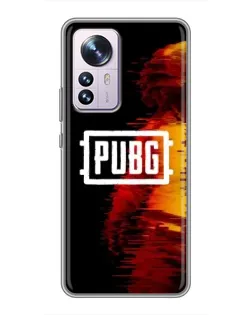 Чехол для Xiaomi 12 / 12X с картинкой «Яркий логотип PUBG»