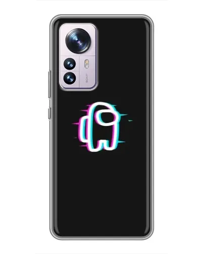 Чехол для Xiaomi 12 / 12X с картинкой «Among Us неон»