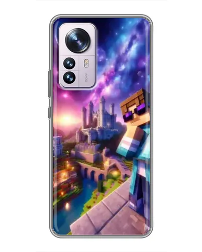 Чехол для Xiaomi 12 / 12X с картинкой «Стив и космос» Чехол для Xiaomi 12 / 12X с картинкой «Стив и космос»