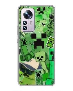 Чехол для Xiaomi 12 / 12X с картинкой «Криперы Minecraft» Чехол для Xiaomi 12 / 12X с картинкой «Криперы Minecraft»