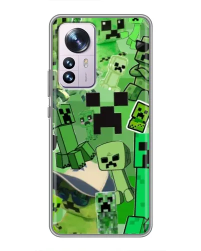 Чехол для Xiaomi 12 / 12X с картинкой «Криперы Minecraft» Чехол для Xiaomi 12 / 12X с картинкой «Криперы Minecraft»