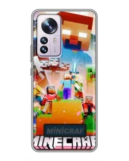 Чехол для Xiaomi 12 / 12X с картинкой «Minecraft герои игры» Чехол для Xiaomi 12 / 12X с картинкой «Minecraft герои игры»