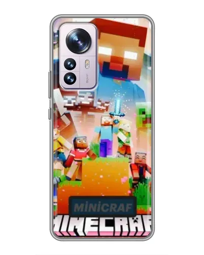 Чехол для Xiaomi 12 / 12X с картинкой «Minecraft герои игры» Чехол для Xiaomi 12 / 12X с картинкой «Minecraft герои игры»