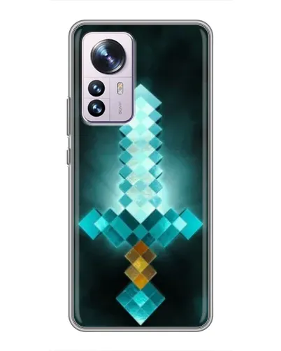 Чехол для Xiaomi 12 / 12X с картинкой «Алмазный меч неон» Чехол для Xiaomi 12 / 12X с картинкой «Алмазный меч неон»