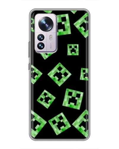 Чехол для Xiaomi 12 / 12X с картинкой «Паттерн с криперами» Чехол для Xiaomi 12 / 12X с картинкой «Паттерн с криперами»