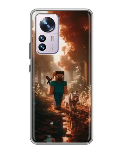 Чехол для Xiaomi 12 / 12X с картинкой «Стив в лесу» Чехол для Xiaomi 12 / 12X с картинкой «Стив в лесу»