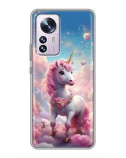 Чехол для Xiaomi 12 / 12X с картинкой «Единорог среди облаков»