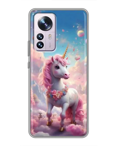 Чехол для Xiaomi 12 / 12X с картинкой «Единорог среди облаков»