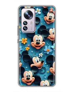 Чехол для Xiaomi 12 / 12X с картинкой «Паттерн Микки и Минни»