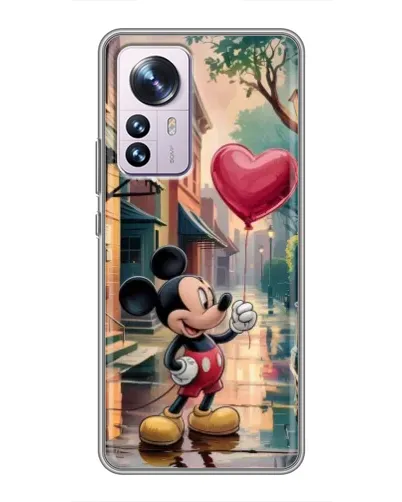 Чехол для Xiaomi 12 / 12X с картинкой «Микки и шарик-сердце»
