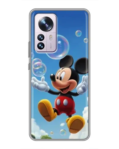 Чехол для Xiaomi 12 / 12X с картинкой «Mickey и мыльные пузыри»