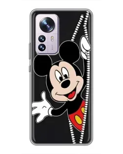 Чехол для Xiaomi 12 / 12X с картинкой «Микки раздвигает стены»