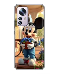 Чехол для Xiaomi 12 / 12X с картинкой «Микки садовод»