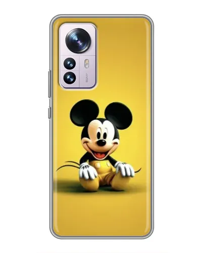 Чехол для Xiaomi 12 / 12X с картинкой «Микки на желтом»