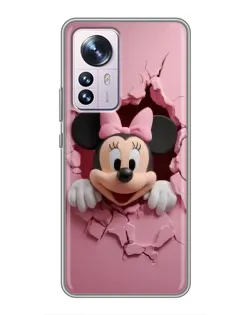 Чехол для Xiaomi 12 / 12X с картинкой «Минни сквозь стену»