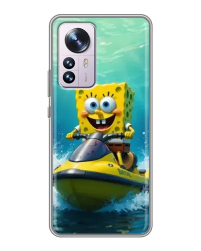 Чехол для Xiaomi 12 / 12X с картинкой «Спанч Боб на гидроцикле» Чехол для Xiaomi 12 / 12X с картинкой «Спанч Боб на гидроцикле»