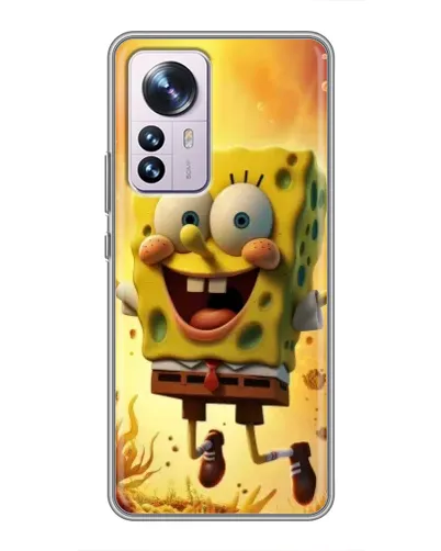 Чехол для Xiaomi 12 / 12X с картинкой «Губка Боб прыгает» Чехол для Xiaomi 12 / 12X с картинкой «Губка Боб прыгает»