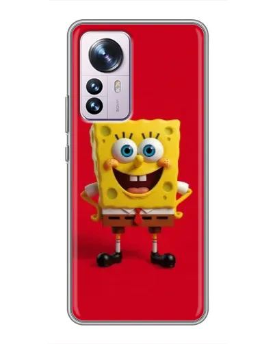 Чехол для Xiaomi 12 / 12X с картинкой «Спанч Боб на красном» Чехол для Xiaomi 12 / 12X с картинкой «Спанч Боб на красном»