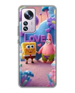 Чехол для Xiaomi 12 / 12X с картинкой «Губка Боб Патрик»