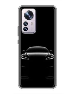 Чехол для Xiaomi 12 / 12X с картинкой «Силуэт Tesla Night»