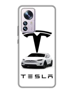 Чехол для Xiaomi 12 / 12X с картинкой «Tesla White Style»