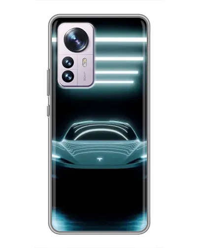 Чехол для Xiaomi 12 / 12X с картинкой «Tesla в неоне» Чехол для Xiaomi 12 / 12X с картинкой «Tesla в неоне»