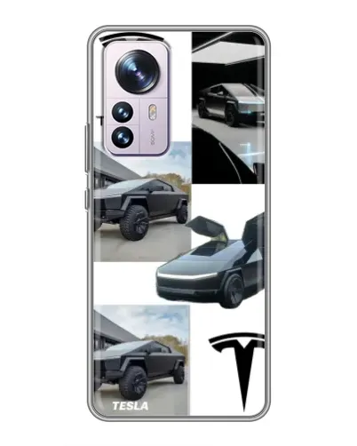 Чехол для Xiaomi 12 / 12X с картинкой «Коллаж Cybertruck Tesla» Чехол для Xiaomi 12 / 12X с картинкой «Коллаж Cybertruck Tesla»
