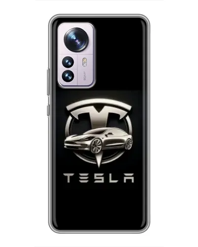 Чехол для Xiaomi 12 / 12X с картинкой «Tesla — серебристое авто» Чехол для Xiaomi 12 / 12X с картинкой «Tesla — серебристое авто»
