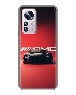 Чехол для Xiaomi 12 / 12X с картинкой «Mercedes AMG — красная линия»