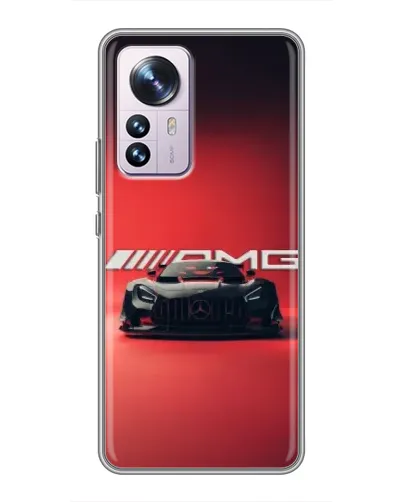 Чехол для Xiaomi 12 / 12X с картинкой «Mercedes AMG — красная линия»