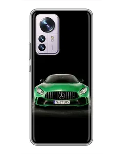 Чехол для Xiaomi 12 / 12X с картинкой «Mercedes — неоновый лого»