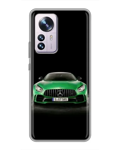 Чехол для Xiaomi 12 / 12X с картинкой «Mercedes — неоновый лого»