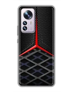 Чехол для Xiaomi 12 / 12X с картинкой «Mercedes Carbon Grid»