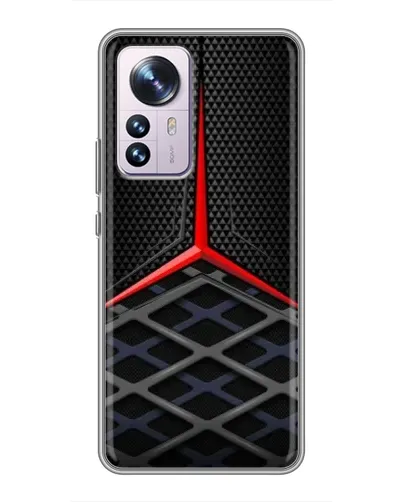 Чехол для Xiaomi 12 / 12X с картинкой «Mercedes Carbon Grid»