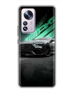 Чехол для Xiaomi 12 / 12X с картинкой «Темный Mercedes AMG»
