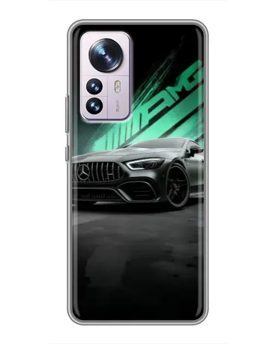 Чехол для Xiaomi 12 / 12X с картинкой «Темный Mercedes AMG»