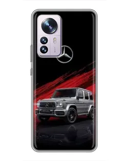 Чехол для Xiaomi 12 / 12X с картинкой «Mercedes G-Class красный»
