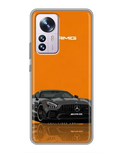 Чехол для Xiaomi 12 / 12X с картинкой «Оранжевый Mercedes AMG»
