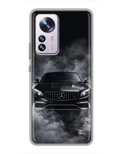 Чехол для Xiaomi 12 / 12X с картинкой «Mercedes в дыму»